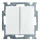 Двоклавішний прохідний вимикач ABB Basic 55 2006/6/6 UC-94-507 (альпійський білий)
