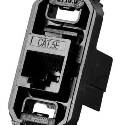 RJ45 розетка ABB Sky 2018.5 cat.5е із супортом