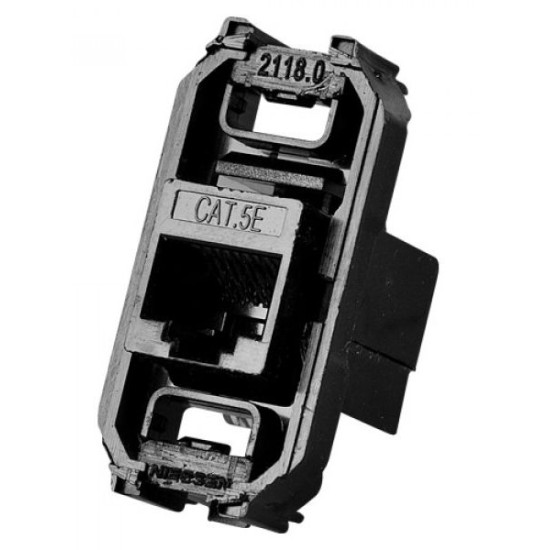 RJ45 розетка ABB Sky 2018.5 cat.5е із супортом