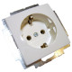 Розетка ABB Basic 55 20 EUC-94-507 із заземленням (альпійський білий)