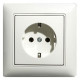 Розетка ABB Basic 55 20 EUC-94-507 із заземленням (альпійський білий)