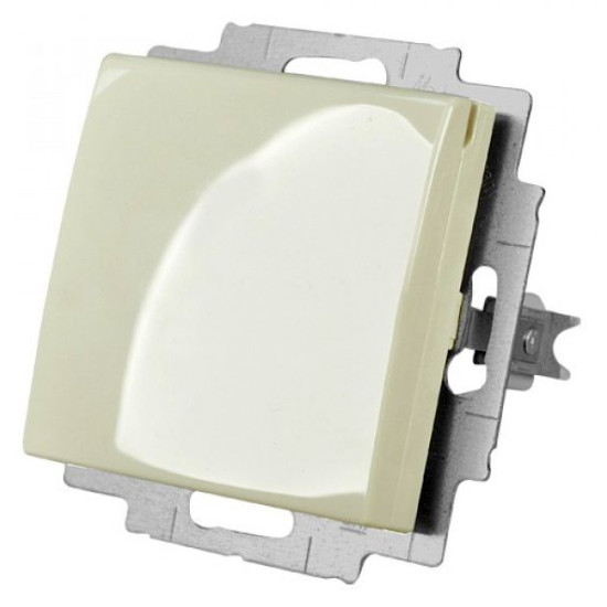Розетка ABB Basic 55 20 EUK-92-507 із заземленням та кришкою (слонова кістка)