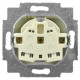 Розетка ABB Basic 55 20 EUK-92-507 із заземленням та кришкою (слонова кістка)