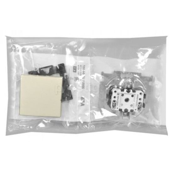 Розетка ABB Basic 55 20 EUK-92-507 із заземленням та кришкою (слонова кістка)