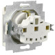 Розетка ABB Basic 55 20 EUK-94-507 із заземленням та кришкою (альпійський білий)