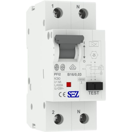 Диф автомат SEZ PFI2 B 16A/0,03A (PFI2В_16A/0,03A)