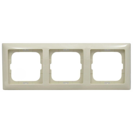 Тримісна рамка ABB Basic 55 2513-92-507 (слонова кістка)