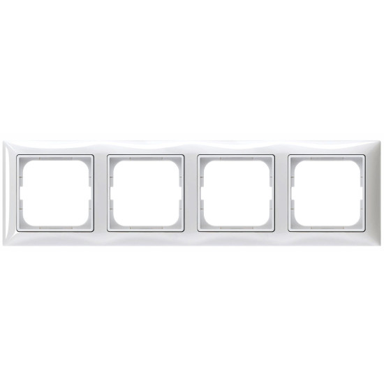 Чотиримісна рамка ABB Basic 55 2514-94-507 (альпійський білий)