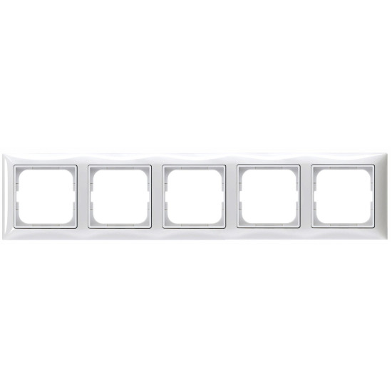 П'ятимісна рамка ABB Basic 55 2515-94-507 (альпійський білий)