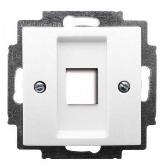 Накладка комп'ютерної розетки ABB Basic 55 2561-94-507 (альпійський білий)