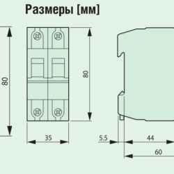 Автоматичний вимикач Eaton PL7-C6/1-DC 250В DC 6А C