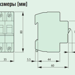 Автоматичний вимикач Eaton PL7-C2/2-DC 500В DC 2А C