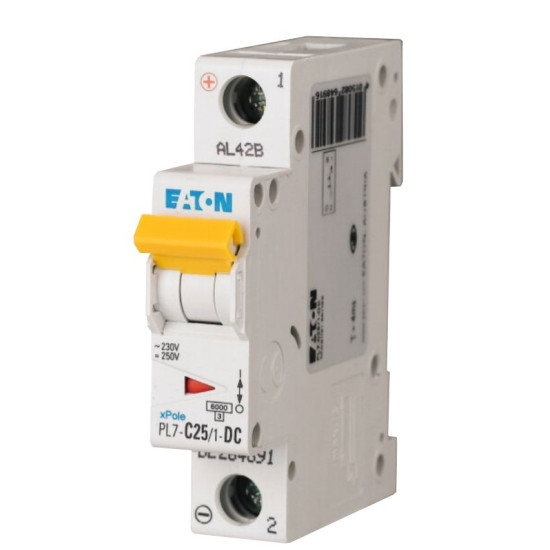 Автоматичний вимикач Eaton PL7-C25/1-DC 250В DC 25А C