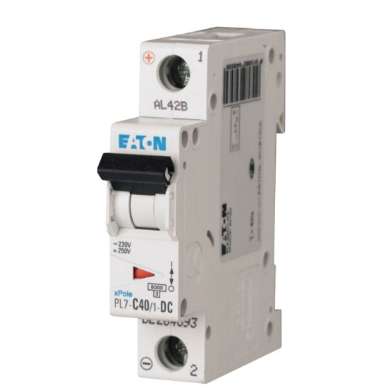 Автоматичний вимикач Eaton PL7-C40/1-DC 250В DC 40А C