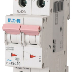 Автоматичний вимикач Eaton PL7-C2/2-DC 500В DC 2А C