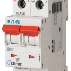 Автоматичний вимикач Eaton PL7-C10/2-DC 500В DC 10А C