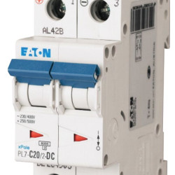 Автоматичний вимикач Eaton PL7-C20/2-DC 500В DC 20А C