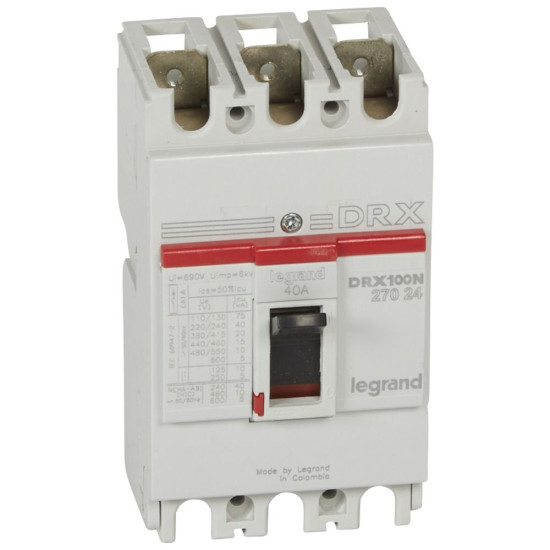 Автомат вимикач DRX125 40A 3п 20кА, Legrand