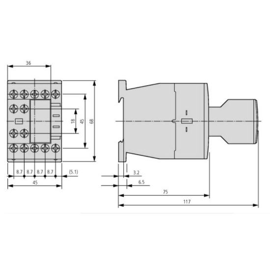Контактор Eaton Moeller DILM9-01 (24VDC)