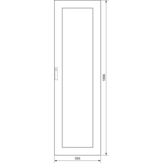 Прозорі двері Hager FZ222XW Univers IP41 600х2000мм із замком