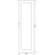 Прозорі двері Hager FZ222XW Univers IP41 600х2000мм із замком