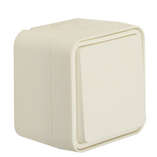 Вимикач прохідний IP55, полярна білизна, 10АX/250В W.1
