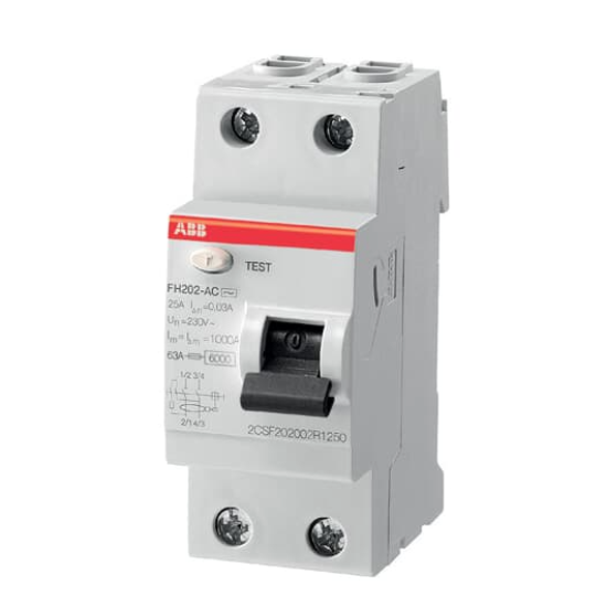 ПЗВ ABB FH202 AC-40/0,03, 40 А, 30 мА, AC