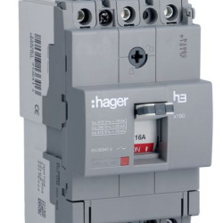 Електричний автомат Hager x160, In=16А, 3п, 18kA