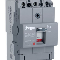 Електроавтомат Hager x160, In=20А, 3п, 18kA