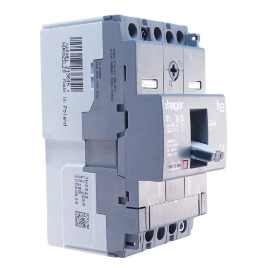 Ел.автомат Hager x160, In=25А, 3п, 18kA