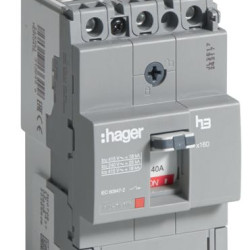 Автоматичний вимикач Hager x160, In=40А, 3п, 18kA