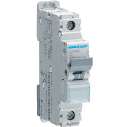 Автомат електроживлення NCN102 (1р, С, 2А) Hager
