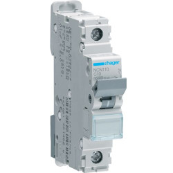 Автоматичний вимикач NCN110 (1р, С, 10А) Hager