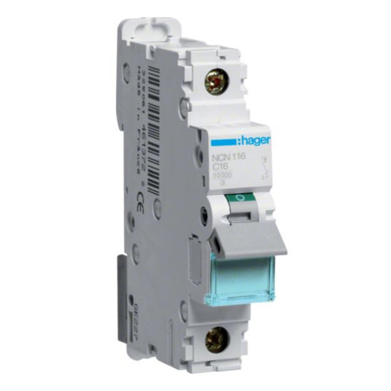 Вступний автомат NCN116 (1Р,С,16А) Hager