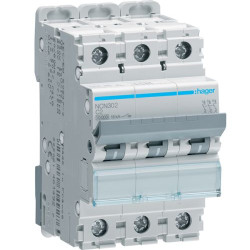 Захисний вимикач NCN302 (3р, С, 2А) Hager