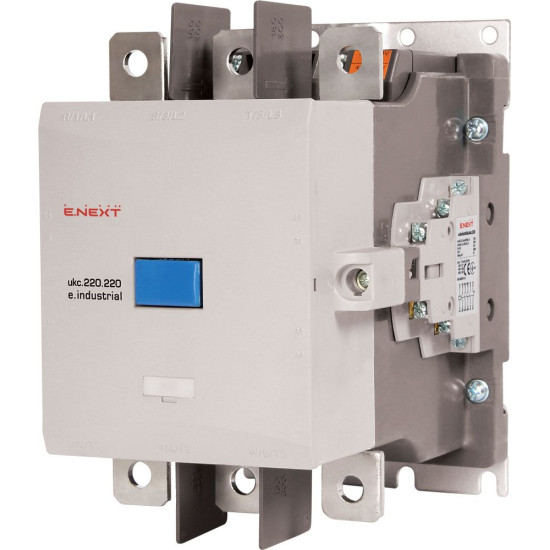 Контактор e.industrial.ukc.220.220, 220А, 220В, no+nc E-Next