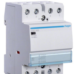 Контактор 63A ESD463 (4НО, 24В) 3м Hager
