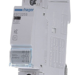 Контактор 25A ESC225s безшумний (2НО, 230В) 1м Hager
