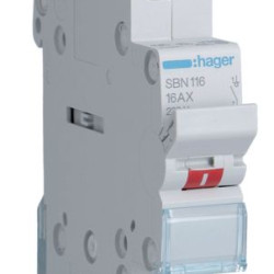 Вимикач навантаження Hager SBN116 1P 16А/230В 1м