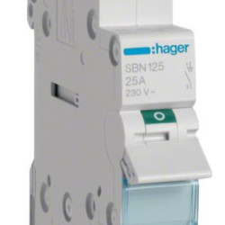 Вимикач навантаження Hager SBN125 1P 25А/230В 1м