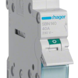 Вимикач навантаження Hager SBN140 1P 40А/230В 1м