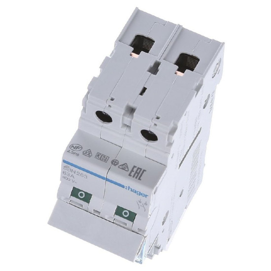 Вимикач навантаження Hager SBN263 2P 63А/400В 2м