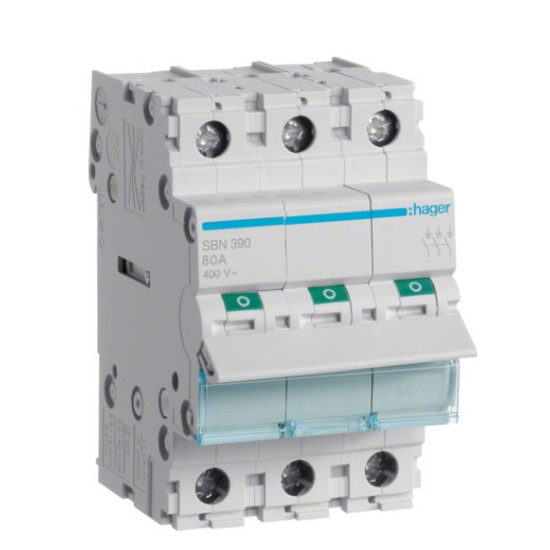 Вимикач навантаження Hager SBN390 3P 100А/400В 3м