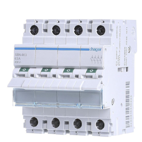 Вимикач навантаження Hager SBN463 4P 63А/400В 4м