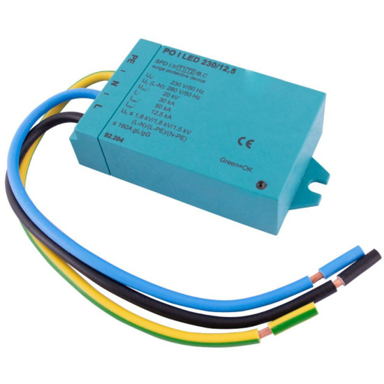 Пристрій захисту від імпульсних перенапруг E.next 92.203 e.PO II LED 230V/30kA для LED освітлення