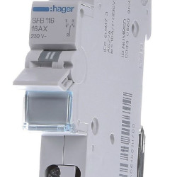 Перемикач Hager SFB116 I-0-II 1P 16А/230В 1м