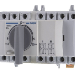 Перемикач Hager HIM404 I-0-II 40А 400/690В 4P 7м