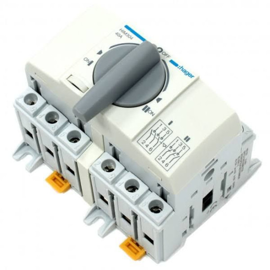 Перемикач Hager HIM304 I-0-II 40А 400/690В 3P 5м