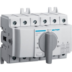 Перемикач Hager HIM308 I-0-II 80А 400/690В 3P 6м
