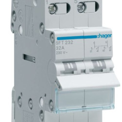 Перемикач Hager SFT232 2P 32А/230В 2м I-0-II